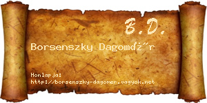 Borsenszky Dagomér névjegykártya
